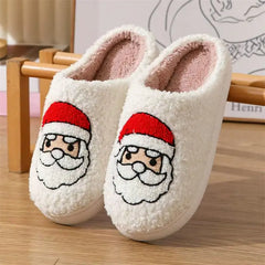 Rainbow Plush Smiling Peach Heart Winter Slippers