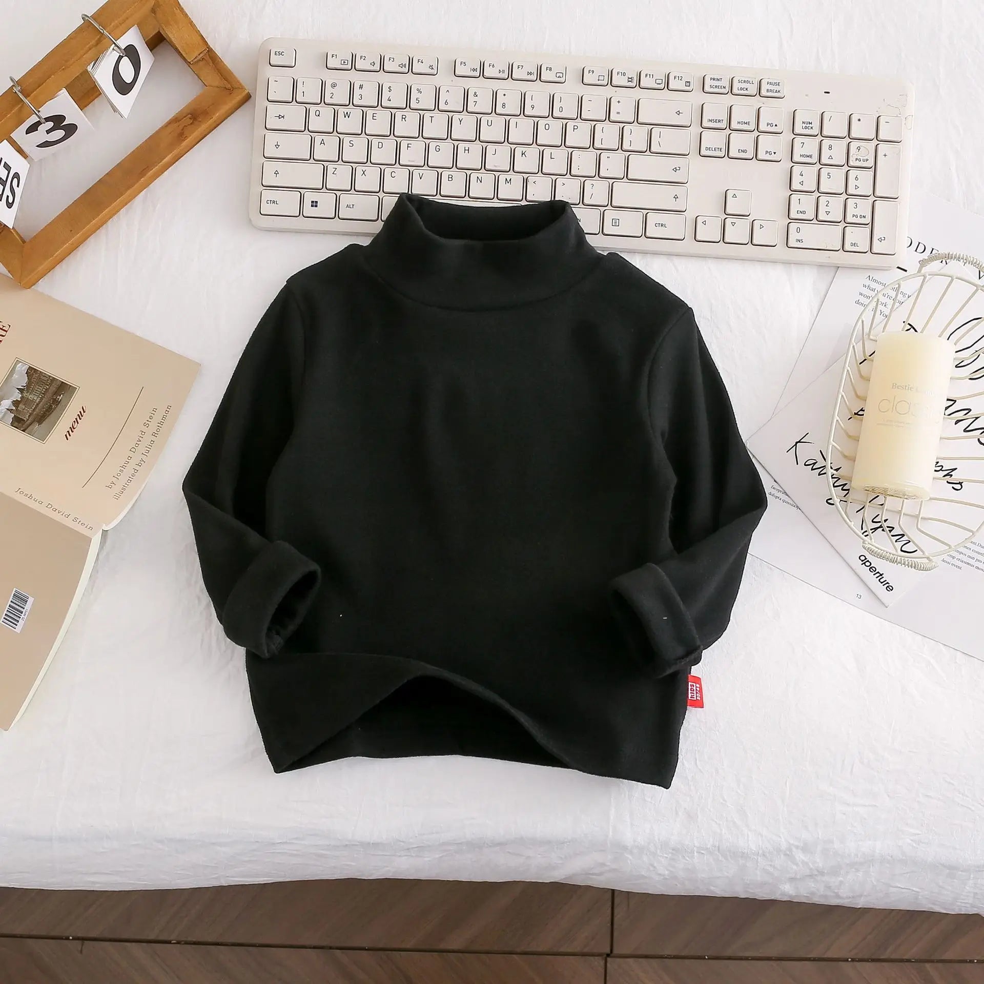 Kids' Soft Mock Neck Long Sleeve Top