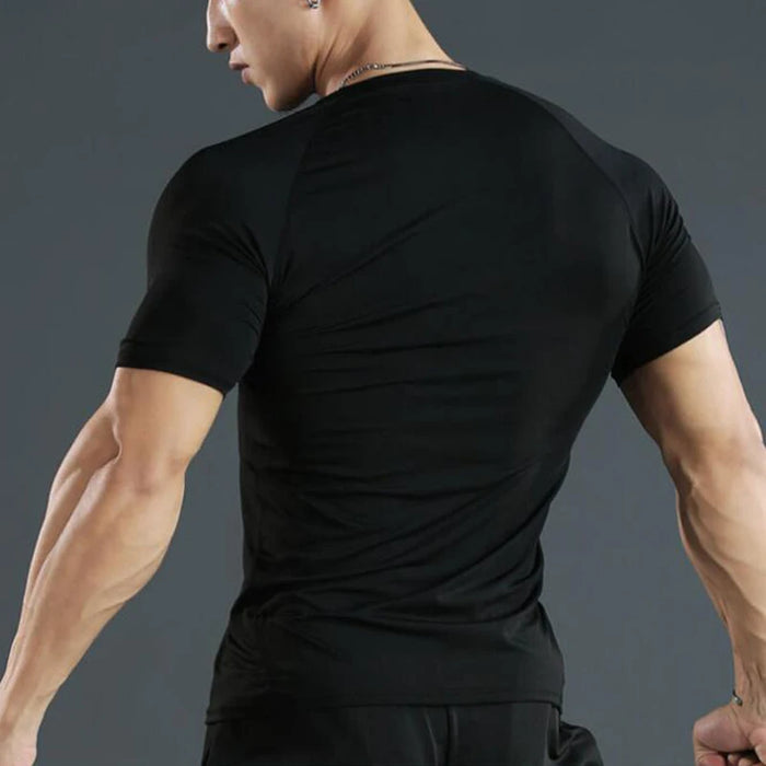 Men’s Compression Running T-Shirt, Quick-Dry Tight-Fit Gym & Training Top, image 2