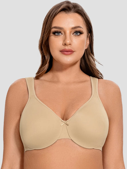 MELENECA Women’s Seamless Minimizer Bra – Unlined, Comfortable & Plus Size Support
