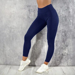 Women's High-Waisted Butt-Lifting Leggings – Stretchy Yoga & Gym Workout Tights with Pockets