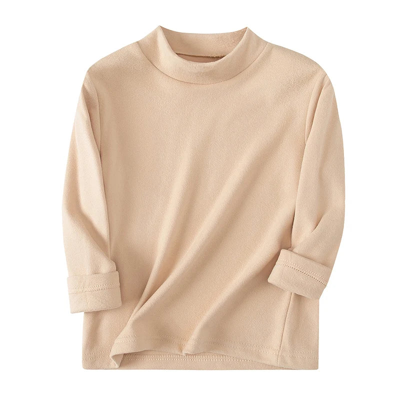 Kids' Brushed Mock Neck Top, Single or 3-Pack