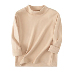 Kids' Brushed Mock Neck Top, Single or 3-Pack