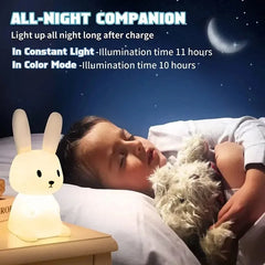 Touch Sensor Rabbit LED Night Light for Kids