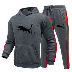 Men’s 2-Piece Tracksuit – Hooded Sweatshirt & Joggers Gym Set