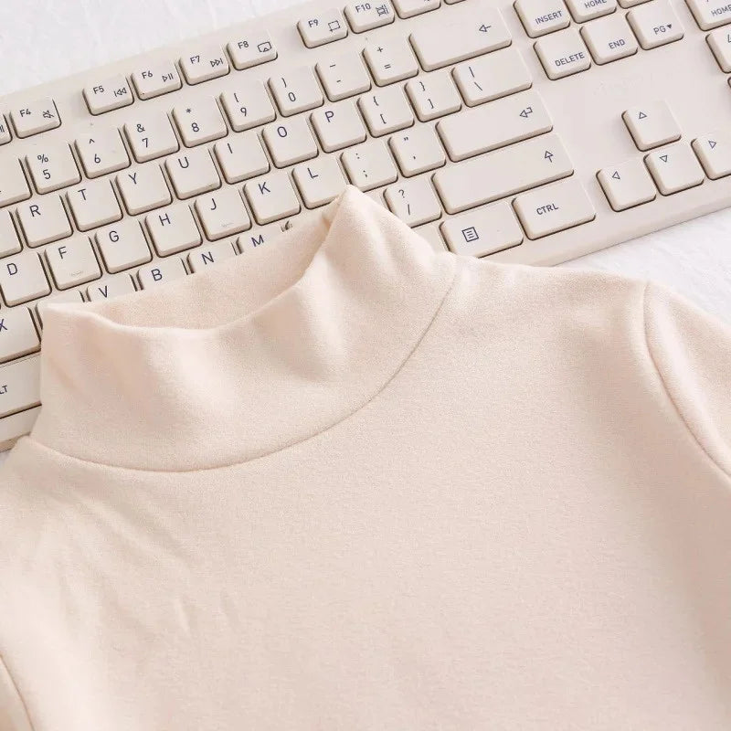 Kids' Soft Mock Neck Long Sleeve Top