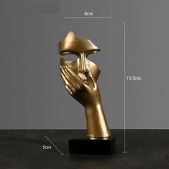 Abstract Mask Resin Statue – Modern Home & Office Decor