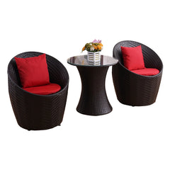 Modern Rattan Patio Set – 3-Piece Outdoor Furniture