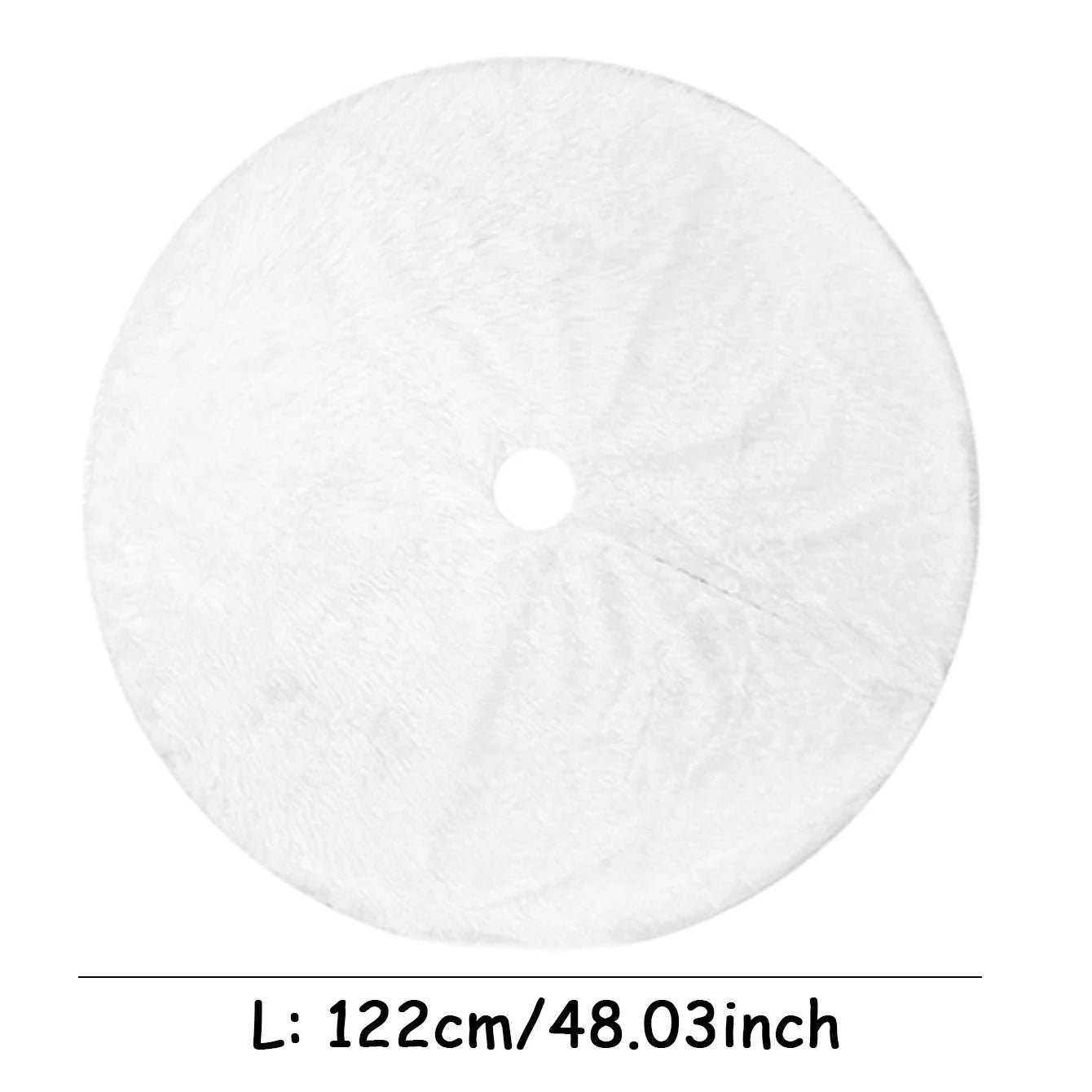 White Faux Fur Christmas Tree Skirt, 78, 90 or 122cm