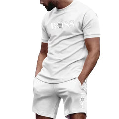 Men’s 2-Piece Sportswear Set – Short-Sleeve T-Shirt & Joggers