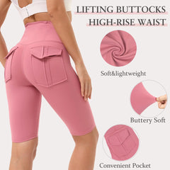 ElevateFit High Waist Yoga Shorts