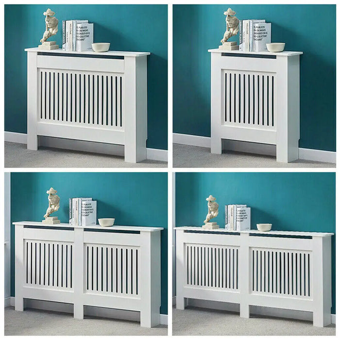 Modern White Radiator Cover, MDF Wooden Grill Cabinet