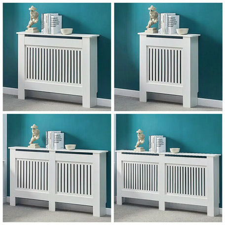 Modern White Radiator Cover – MDF Wooden Grill Cabinet