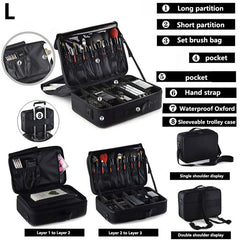 Large Makeup Case with Adjustable Dividers
