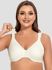 MELENECA Women’s Seamless Minimizer Bra – Unlined, Comfortable & Plus Size Support
