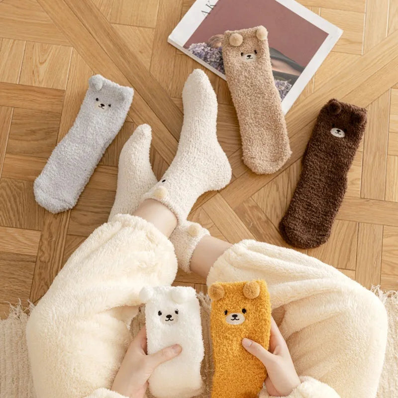 Women's Fluffy Teddy Bear Socks