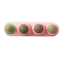 Wall-Mounted Catnip Ball Toy, 4 Balls