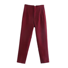 Women's High-Waist Pencil Trousers – Elegant Office & Formal Wear