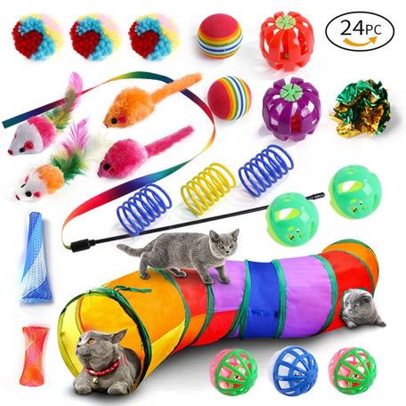 Cat toy variety set, 24 Piece Set