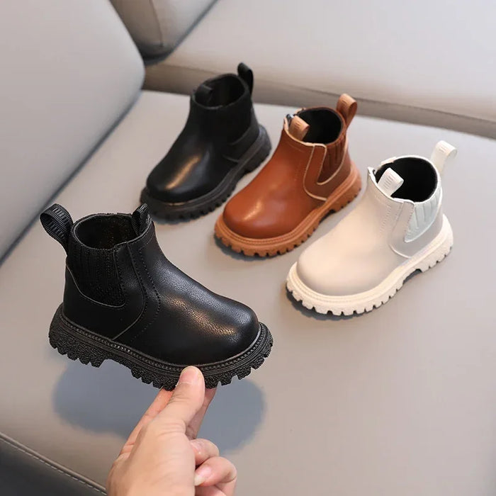Kids' Faux Leather Short Boots, alternative view
