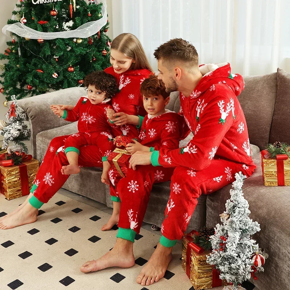 Flannel Warm Family Christmas Pyjamas Set