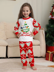 Festive Family Pyjama Set with Reindeer & Xmas Tree Print