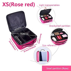 Large Makeup Case with Adjustable Dividers