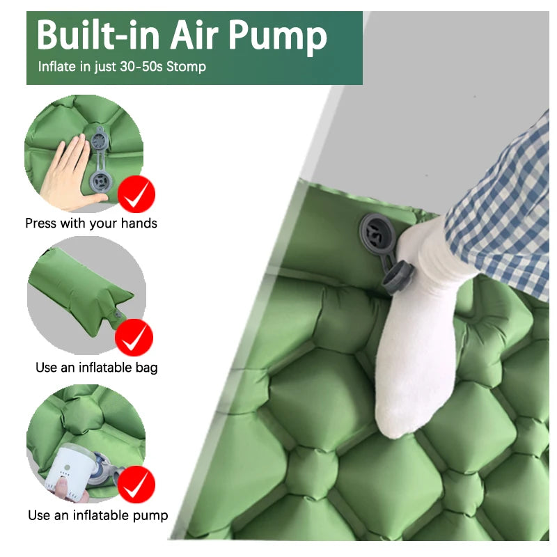 Inflatable Camping Mat with Pillow