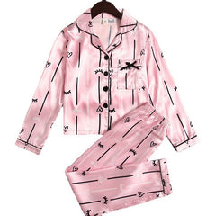 Girls' Satin Silk Pyjama Set – Long Sleeve Two-Piece Sleepwear