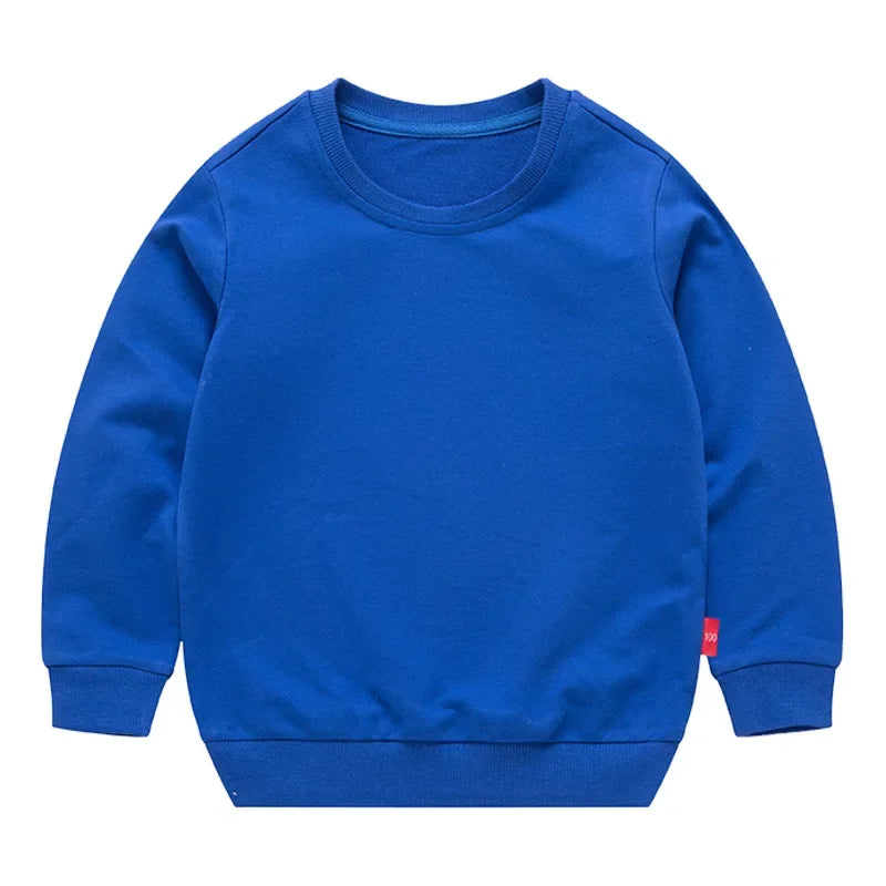 Kids' Cotton Crew Neck Sweatshirt, 10 Colours