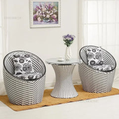 Modern Rattan Patio Set – 3-Piece Outdoor Furniture