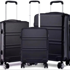 Kono 3-Piece Lightweight ABS Luggage Set – TSA Lock & 360° Spinner Wheels