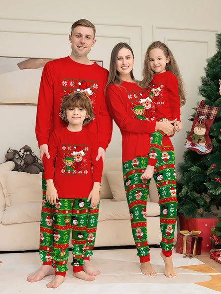 Festive Elk Family Pyjama Set - Cosy Christmas Style