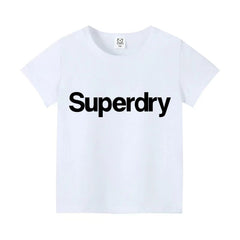 3D Letter Print Kids T-Shirt – Unisex Short Sleeve Cotton Tee