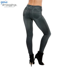 GenieFit Slim Stretch Jeans – Mid-Waist Pencil Leggings