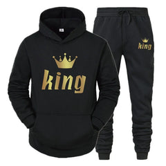 King & Queen Couple Tracksuit – Matching Hoodie & Joggers Set