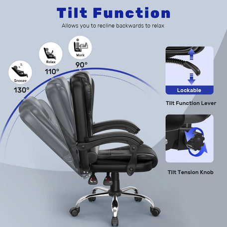 ErgoComfort High-Back Office Chair – PU Leather Executive Swivel Chair