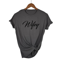 Hubby & Wifey Matching T-Shirt – Funny Casual Cotton Tee for Women