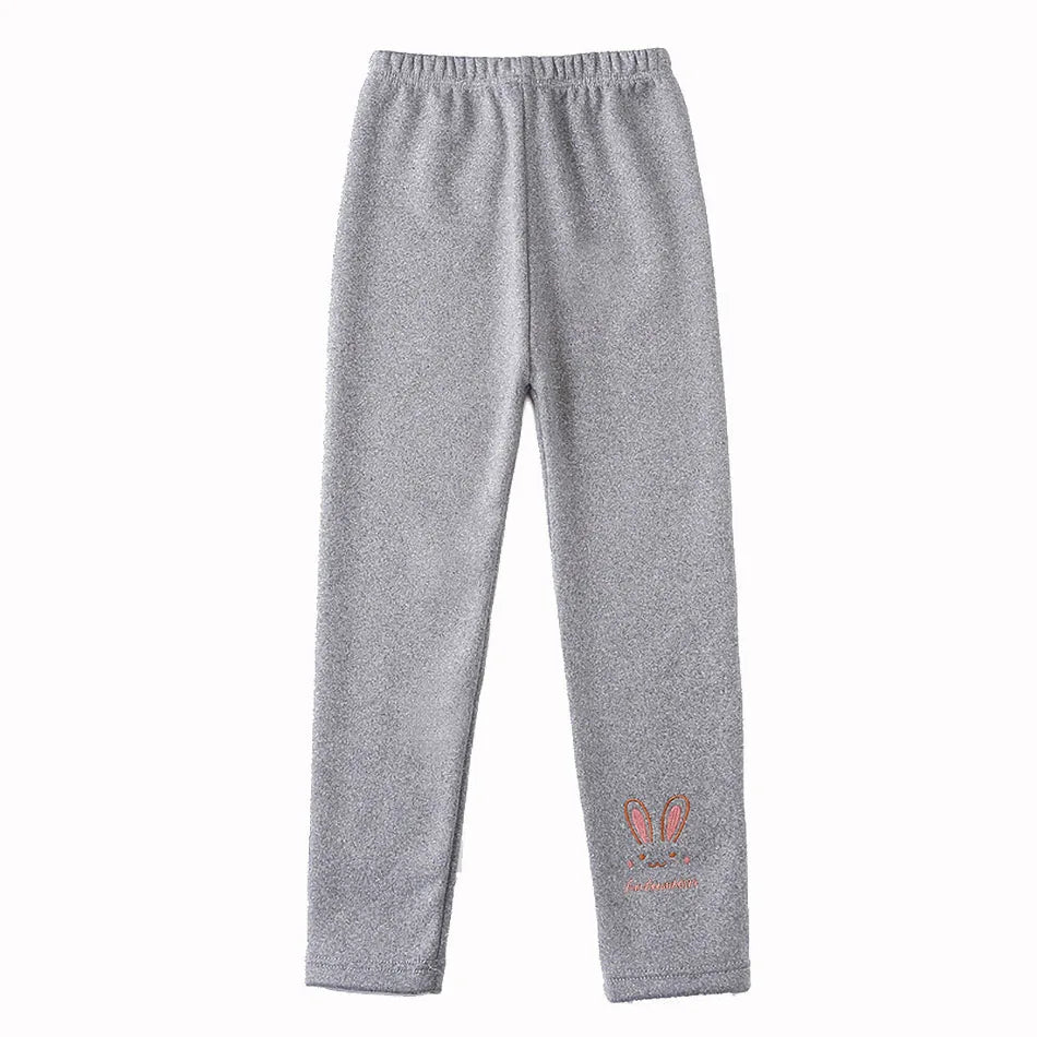 Girls' Fleece Lined Bunny Leggings