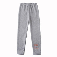 Girls' Fleece Lined Bunny Leggings