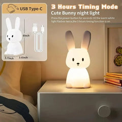 Touch Sensor Rabbit LED Night Light for Kids