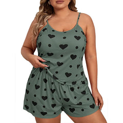 Plus Size Summer Camisole Pyjama Set