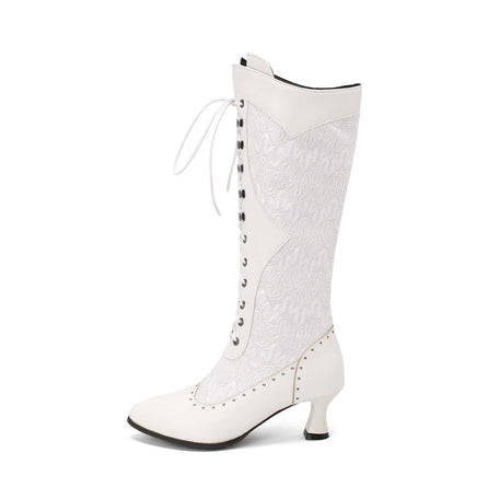 Victorian Elegance Lace-Up Boots