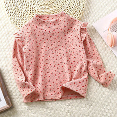 Baby Girls’ Floral Long-Sleeve Cotton Blouse