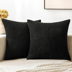 Corduroy Patchwork Cushion Cover