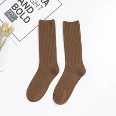 Women's Ribbed Crew Socks