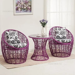 Modern Rattan Patio Set – 3-Piece Outdoor Furniture