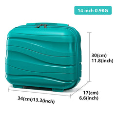 Kono 14" Hard Shell Cosmetic & Travel Case – Lightweight & Durable