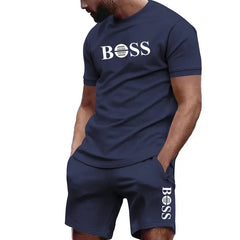 Men’s 2-Piece Sportswear Set – Short-Sleeve T-Shirt & Joggers