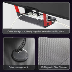 L-Shaped RGB Gaming Desk – Large Corner Computer Table with LED Lights